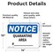 Signmission Quarantine Area #____, 14 in W x Rectangle, Vinyl Decal OS-2PACK-NS-D-1014-L-17933 - alternate 2